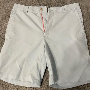 Peter Millar Blue Pinstripe Khaki-Style Shorts